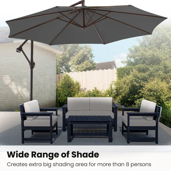PeruPony Outdoor Hanging Offset Cantilever Umbrella for Patio - Image 3